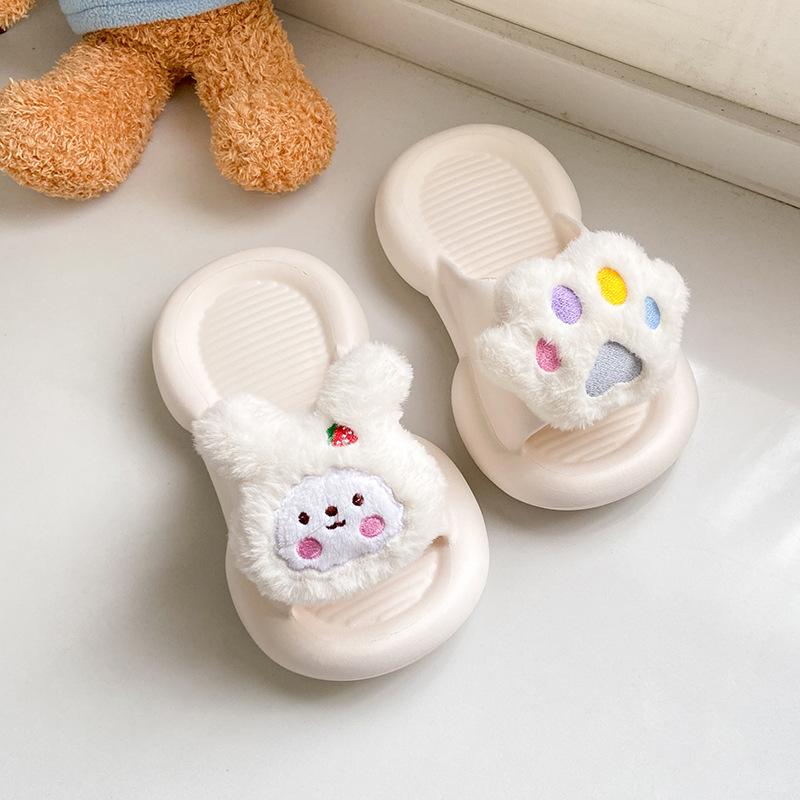 Тапочки из мультфильма «кролик наступает на дерьмо» женская летняя одежда с нескользящей мягкой подошвой для студентов, для дома, дома, спальни, сандалии