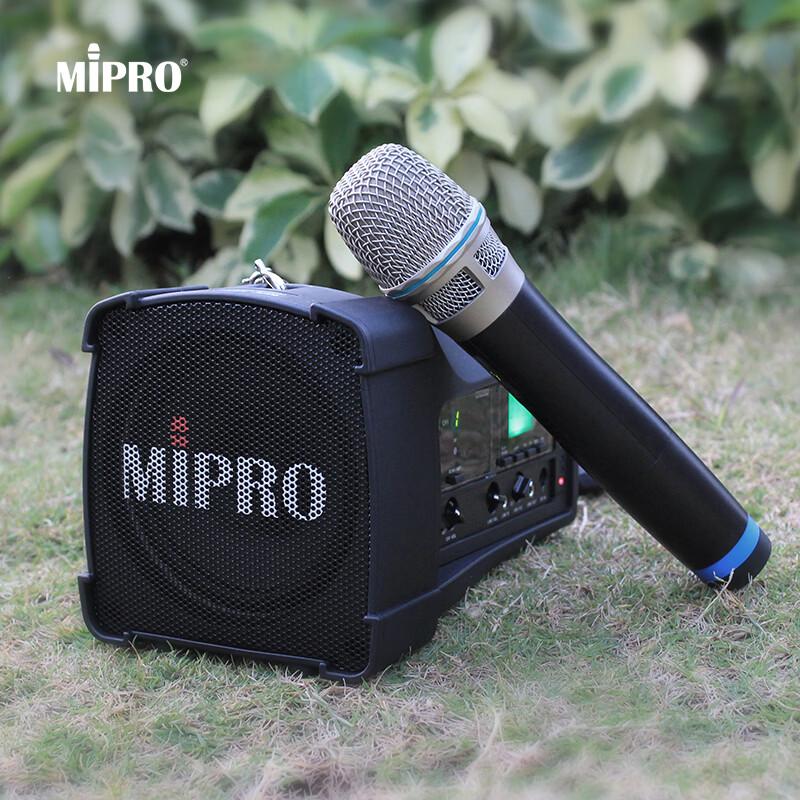 MIPRO MA-100SBII Портативный Bluetooth-динамик-усилитель с ручным микрофоном, штекер CN (адаптер в комплекте)