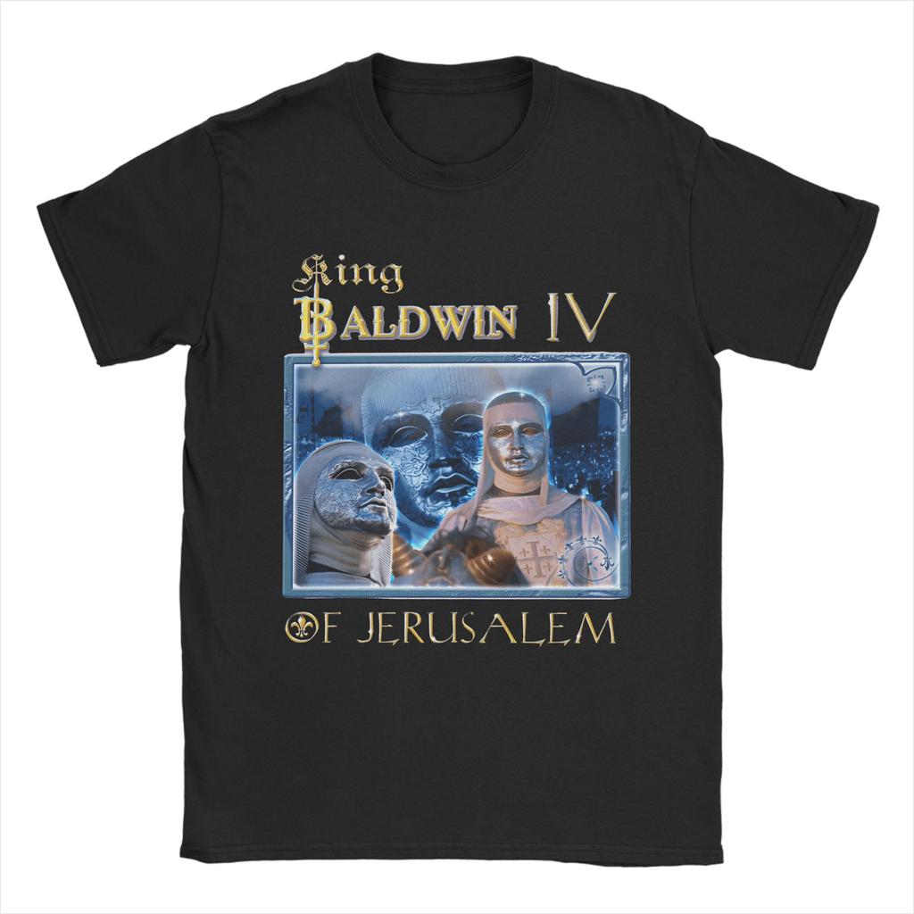 King Baldwin IV Of Jerusalem T-Shirt Summer Trendy Cool T Shirts Adult Pure Cotton Crewneck Oversized Tees Short Sleeves Tshirt