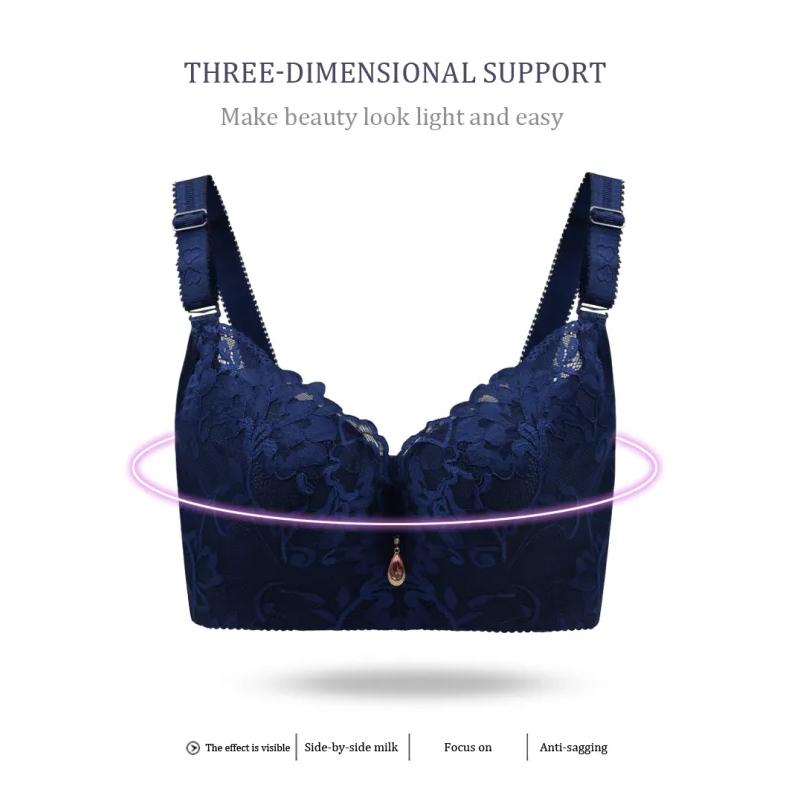 Сексуальные милые женские бюстгальтеры Push Up кружевной бюстгальтер больших размеров бюстгальтер комфортное нижнее белье женский двубортный