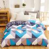 Colorful Geometric Pattern Duvet Cover 100% Cotton Soft Breathable Comforter Cover Queen Size Bedding Quilt Cover with Zipper