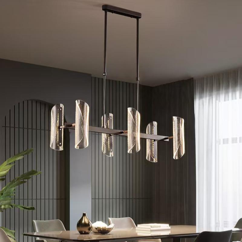 Modern Long Chandelier Living Room Dining Room Bedroom Minimalist LED Acrylic Chandelier