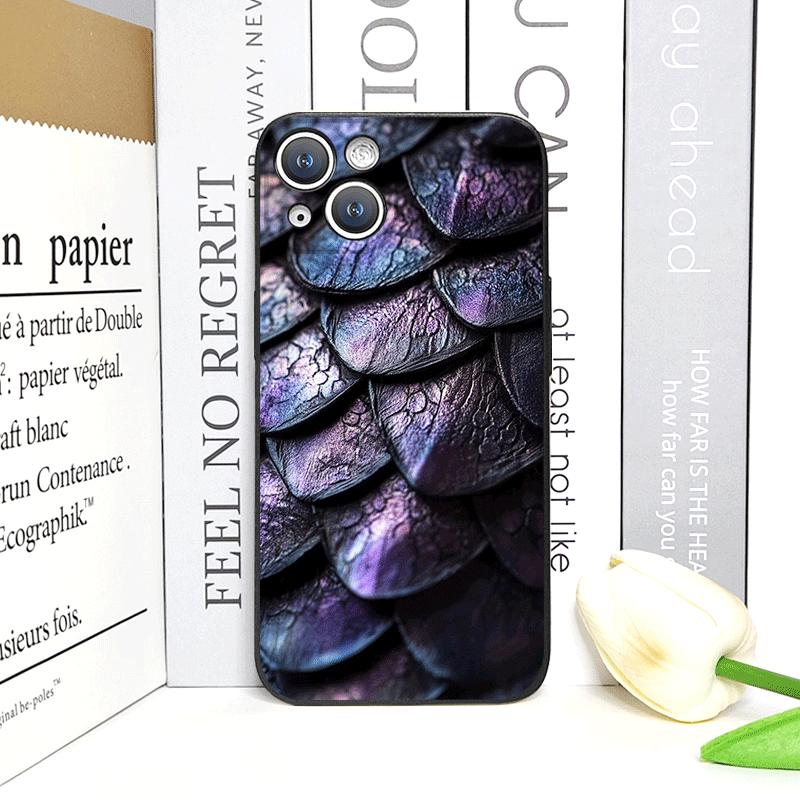 Креативный черный золотистый чехол для телефона с текстурой чешуи для iPhone 17 16 12 11 14 13 15 Pro Max Mini XS MAX XR 7 Plus Мягкая крышка