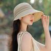 Новая соломенная шляпа женская летняя тканая полая дышащая солнцезащитная кепка солнцезащитная складная кепка
