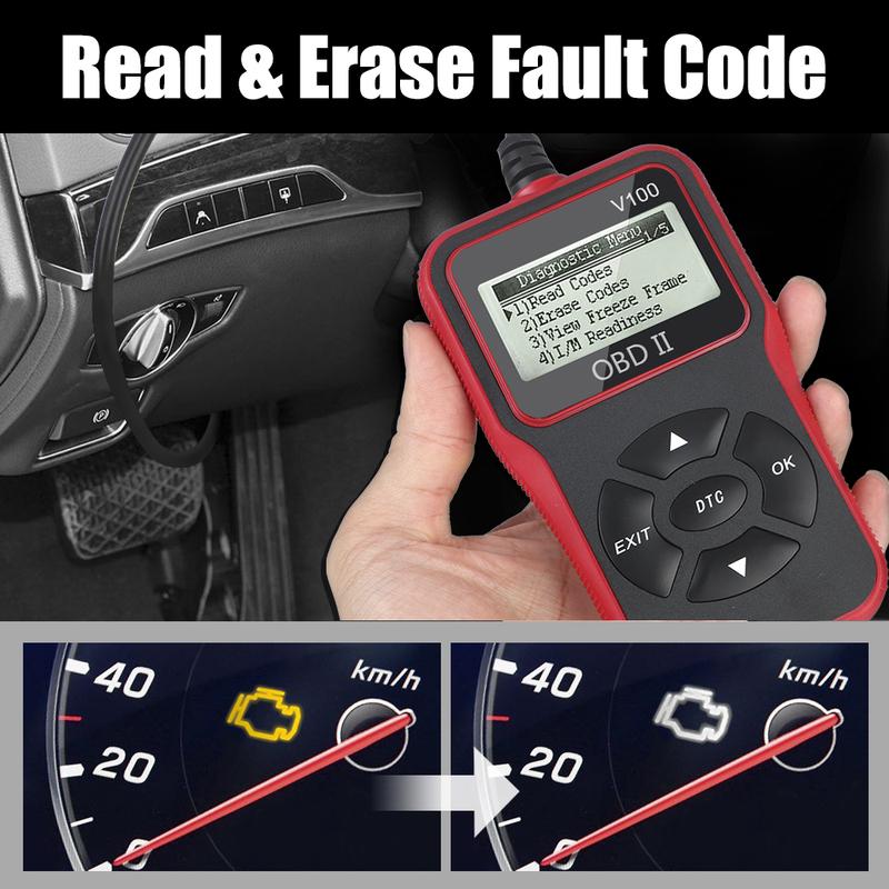 Автомобильные диагностические инструменты OBD2 Сканер кодов V100 Plug and Play OBD 2 Сканер Цифровой дисплей Универсальный