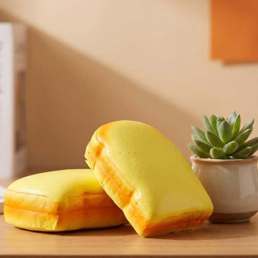 Hand Relax Toast Sensory Toys Simulated Fidget Bread Soft Cute Toast Bread Squeeze Toy Kids Adult