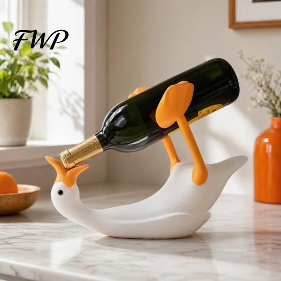 Goose Wine Holder Bottle Holder, 3D Printed Rack, Countertop Display Stand for Home Office Bars, Decorative Gift Lovers Practical