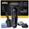 Electric Shaver BRAUN Series 5 - Black and Blue - 50 Minutes Autonomy - 5 Minutes Quick Charge