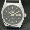 ВОССТАНОВЛЕННЫЕ МУЖСКИЕ ЧАСЫ SEIKO 5 AUTOMATIC, СДЕЛАНО В ЯПОНИИ, ЧЕРНЫЙ ЦИФЕРБЛАТ, ИЗГОТОВЛЕНЫ НА ЗАКАЗ a440038-2 QV90-a440038