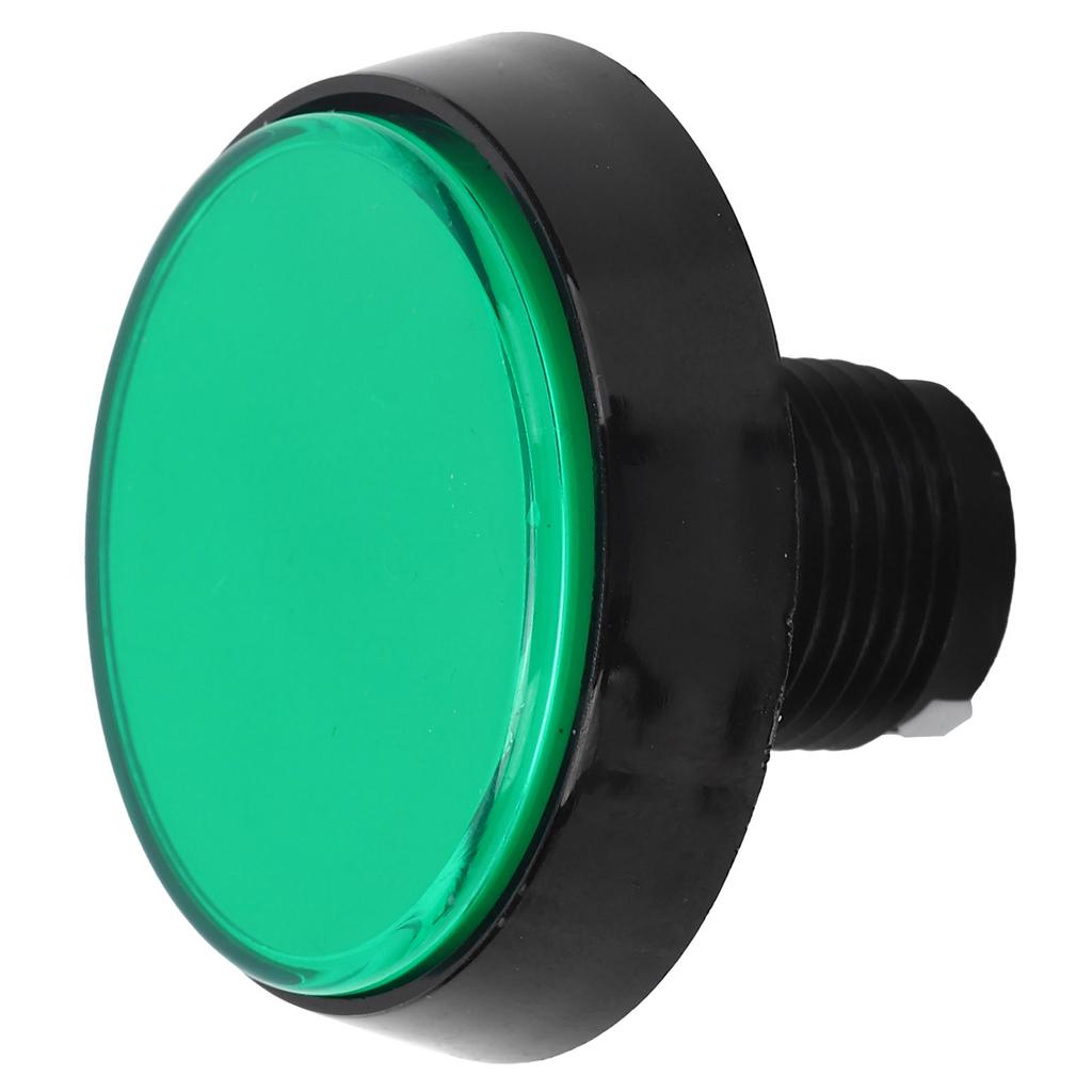 60mm Big Round Flat Button with LED Light 3?Foot Switch for Crane Machine Game ConsoleGreen