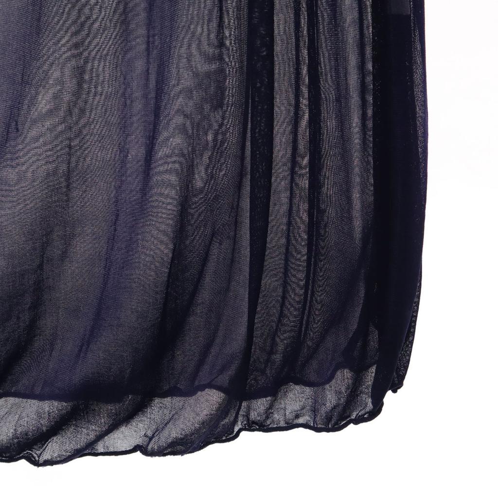 ISSEY MIYAKE made in Japan No sleeve Sheer one piece 2 Navy Women Used