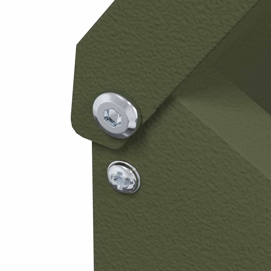 Chicken Feeder Olive Green 21 x 16 x 33 cm Cold Rolled Steel