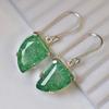 СЕРТИФИЦИРОВАННОЕ СЕРЕБРО 925 пробы A+ 57 карат Натуральный зеленый изум Необычная серьга MY.ER-41-NS