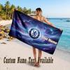 Chelsea FC Design Beach Towel Custom Text Large Towel for Beach Vacation