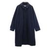 VANQUISH Wool Blend Stainless Collar Coat L Navy Men's Used