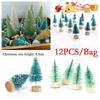 12 PCS/Bag Mini Christmas Tree Home Decoration Small Christmas Tree Mini Tree