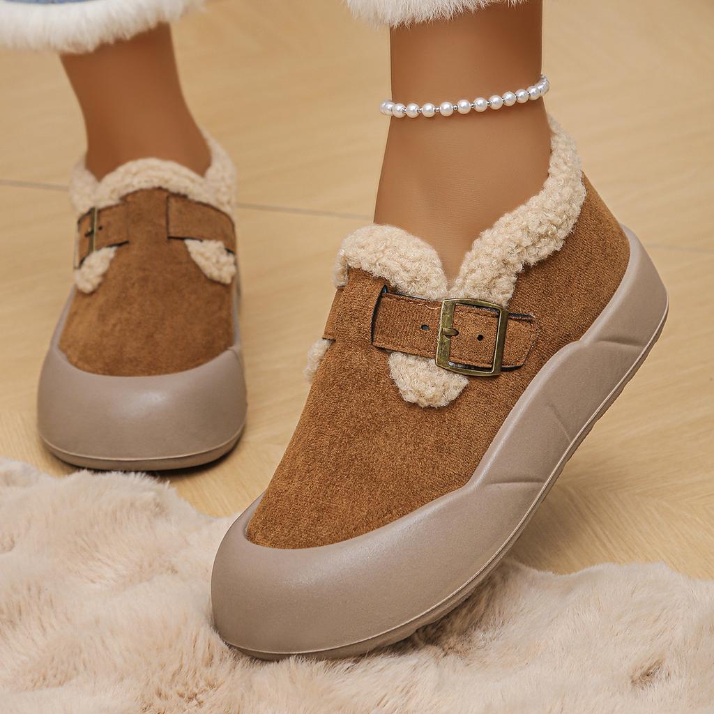 Winter Velvet Anti Slip Thick Warm Cotton Shoes Snow Short Boots Women's Cotton Shoes