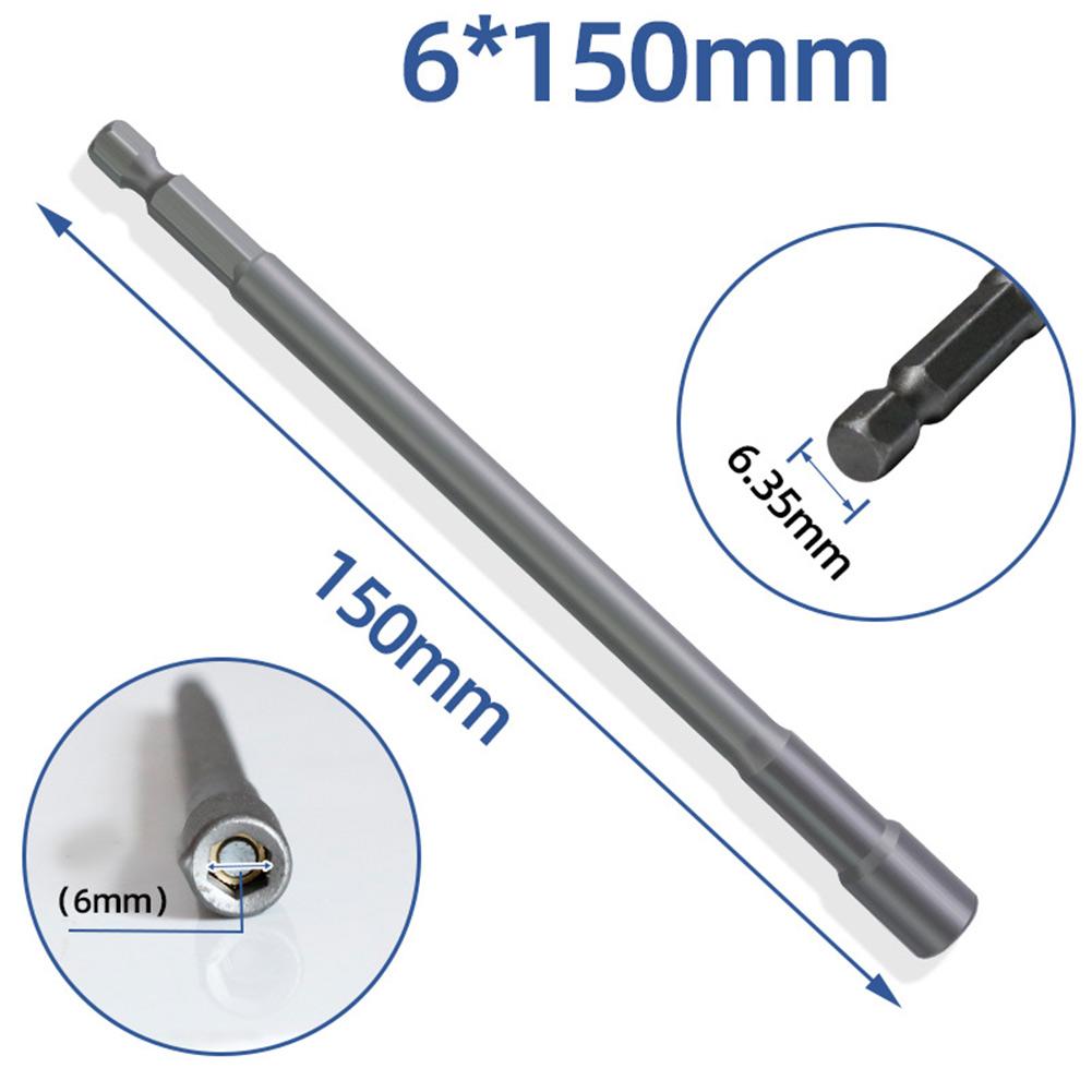 150 мм Длинный 6 мм-19 мм Шестигранный Гаечный Ключ Сверло Торцевой Ключ Удлинитель Насадки Адаптер Для Пневматического Электрического Отвертки