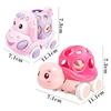 Soft Rubber Baby Car Toy Friction Powered Rattle Roll Cars Inertia Pull Back Car  for 1-3 Years Old