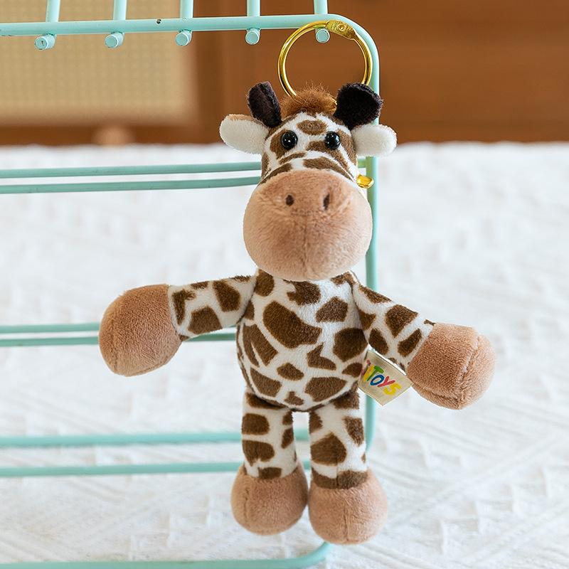 Мультяшный брелок с животным из джунглей, подвеска в виде лесного льва и тигра, плюшевая игрушка для сумки, бутиковая подвеска-украшение