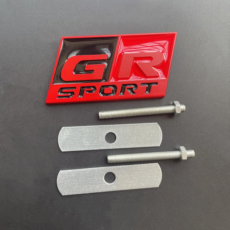 3D Metal GR Logo Car Front Grill Emblem Trunk Badge For Toyota Yaris CH R RAV4 Corolla Revo Hilux GR Sport Sticker Accessories HH0
