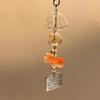 Letter Goldfish Bead Keychain Car Decor Key Ring Gifts Goldfish Wind Chime Pendant  Girl/Boy
