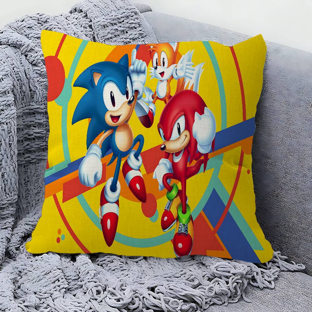 Anime S-Sonics H-Hedgehoges Pillow Gift Home Office Decoration Pillow Bedroom Sofa Car Cushion Coverpillow Case