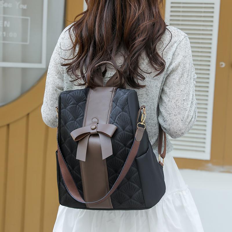 Женский рюкзак с бантом, большой вместимости, противокражный рюкзак, сумка через плечо для поездок