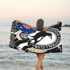 1pc Football17 Beach Towel with Custom Name, Beach/Swimming/Bath/Picnic/Camping Towel, Suitable for Seaside Beaches