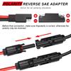 Extractme Solar Panel Connector Cable 10AWG SAE Connector For RV DC Power Battery Charger With SAE Polarity Reverse Adapter