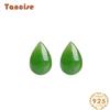 Танциз стерлингового серебра 925 пробы нефритовый циркон серьги серьги-капли для женщин подарки на свадьбу