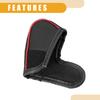 Partuto 1pc Universal Car Shift Knob Cover - Car Knob Gear Sticky Protector Decoration - For Leather Black Red