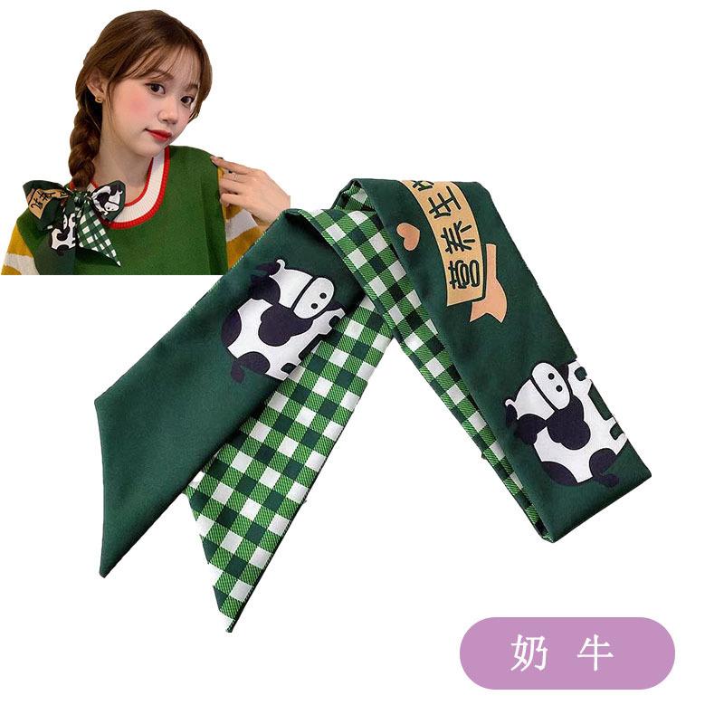 Шелковый шарф Qiandongge, повязка на голову в стиле ретро, завязанный хвост, бант, лента, повязка на голову, повязка на голову Mori Series