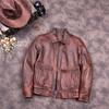 Chinese Size Vintage Genuine Leather Jacket Men Real Cowhide Air Force Flight Suit A2 Pilot Jacket Bomber Jacket