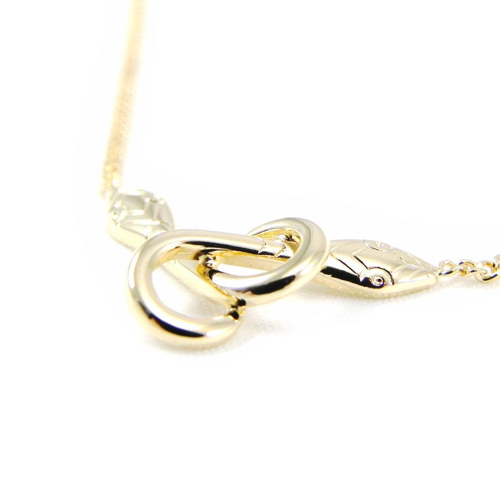 Altesse [F0185] - 'Temptation' Gold Plated Necklace (snakes)