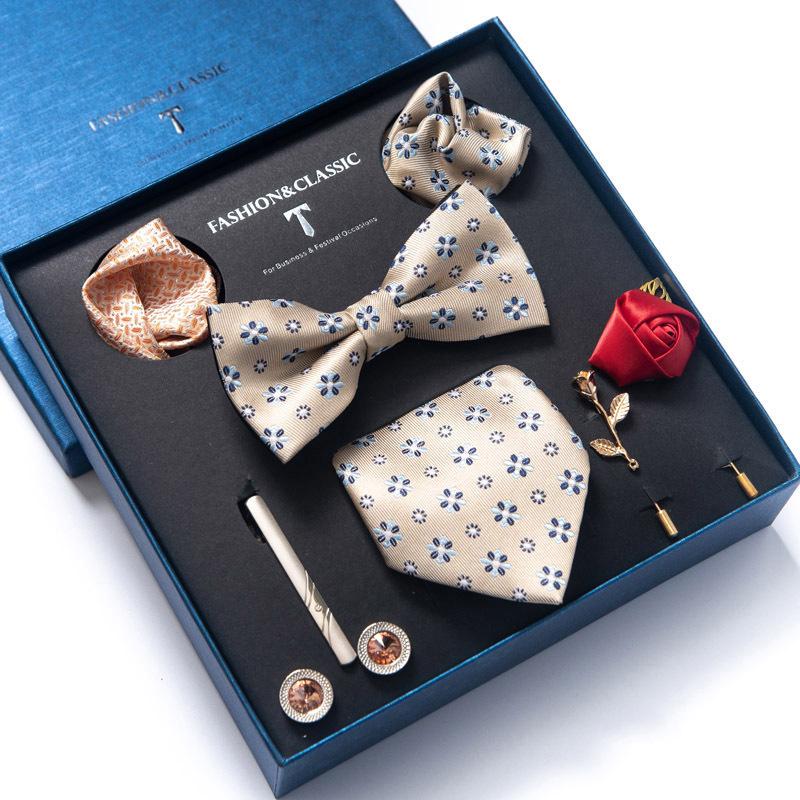 Men'S Tie Bow Tie Square Towel 8-Piece Gift Box Set Boyfriend Tie Gift