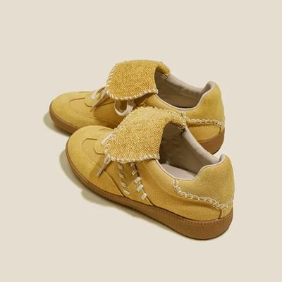 Женские туфли из натуральной кожи в стиле ретро со шнуровкой, новые, с плоским дном и круглым носком, повседневные спортивные туфли, женские кроссовки из спилковой кожи