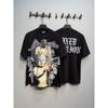 Unisex Oversized Streetwear Tee With Rhinestone Embellishment Cotton Short Sleeve T-Shirt Casual Wear