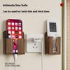 Punchless Wall Mounted Mobile Phone Charging Case Bracket Pasted Remote Control Base Bathroom Storage Rack Holder