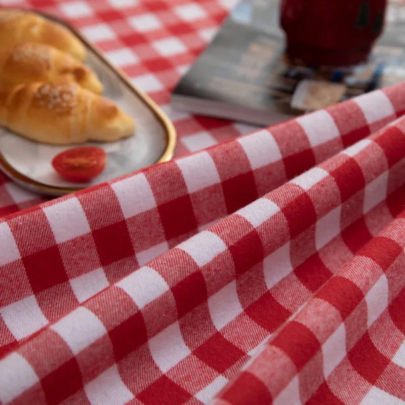 Red Italian Check Tablecloth 140X240Cm Italian Parisian Check White Red