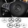 SUG2   Car Interior Steering Wheel Hollow Badge Logo Decor Accessories For Mercedes Benz C180 C200 C260 C300 W108 W124 W126