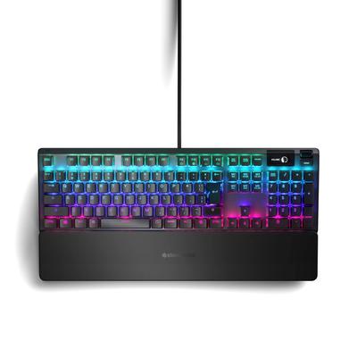 SteelSeries Игровая клавиатура проводная гибридный механический переключатель японская раскладка OLED-дисплей Apex 5 64537