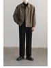 Men's Loose Fit Retro Woolen Lapel Jacket - Korean Autumn/Winter Style