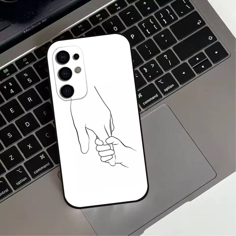 Чехол для телефона с изображением семьи Мама Папа Ребенок Руки для Samsung S25,S24,S21,S22,S23,S30,Ultra,S20,Plus,Fe,Lite,Note,10,Черный Чехол