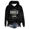 Women's Hooded Long Sleeve Printed Flannel Top Hooded Sweatshirt