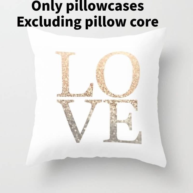 Современная минималистичная хлопковая мультяшная наволочка с буквенным принтом, мягкая плюшевая наволочка из ткани «персиковая кожа»