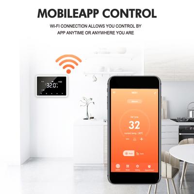 Умный WiFi термостат Программируемый термостат с RF-приемником Настольный Настенный Управление через приложение Голосовое управление Газовый котел Отопление Температура Co