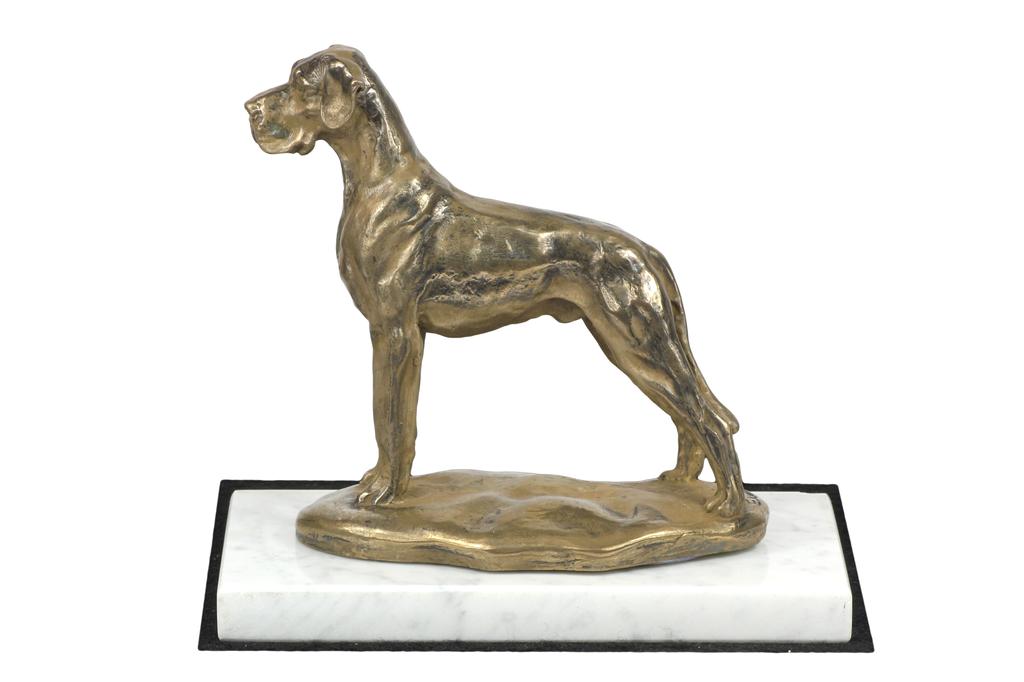 Dog Niemiecki Ii - Statuetka Psa, Figurka Na Białym Marmurze, Trofeum Na Wystawę Psów Marki Art-Dog