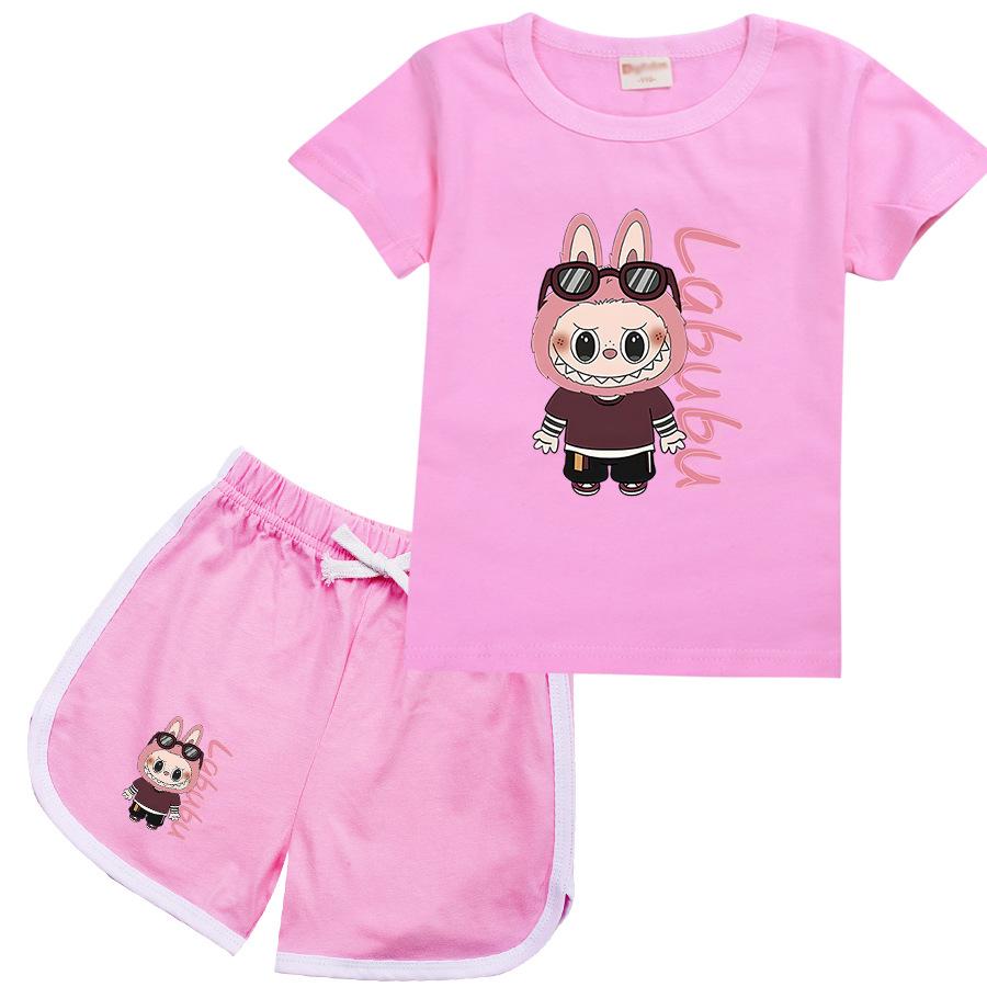 Labbrub Cartoon Printed Kids' Suit - Fashionable and Versatile Simple Cartoon Pattern Breathable Wearing Comfortable Prints
