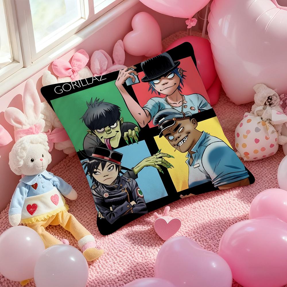 Музыкальные принты G-Gorillaz Наволочка с принтом Подушка для гостиной, дивана и спальни